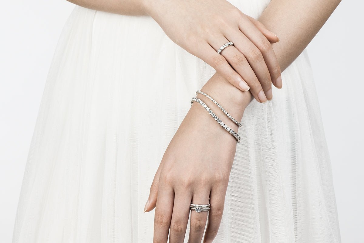 18ct White Gold Diamond Tennis Bracelet