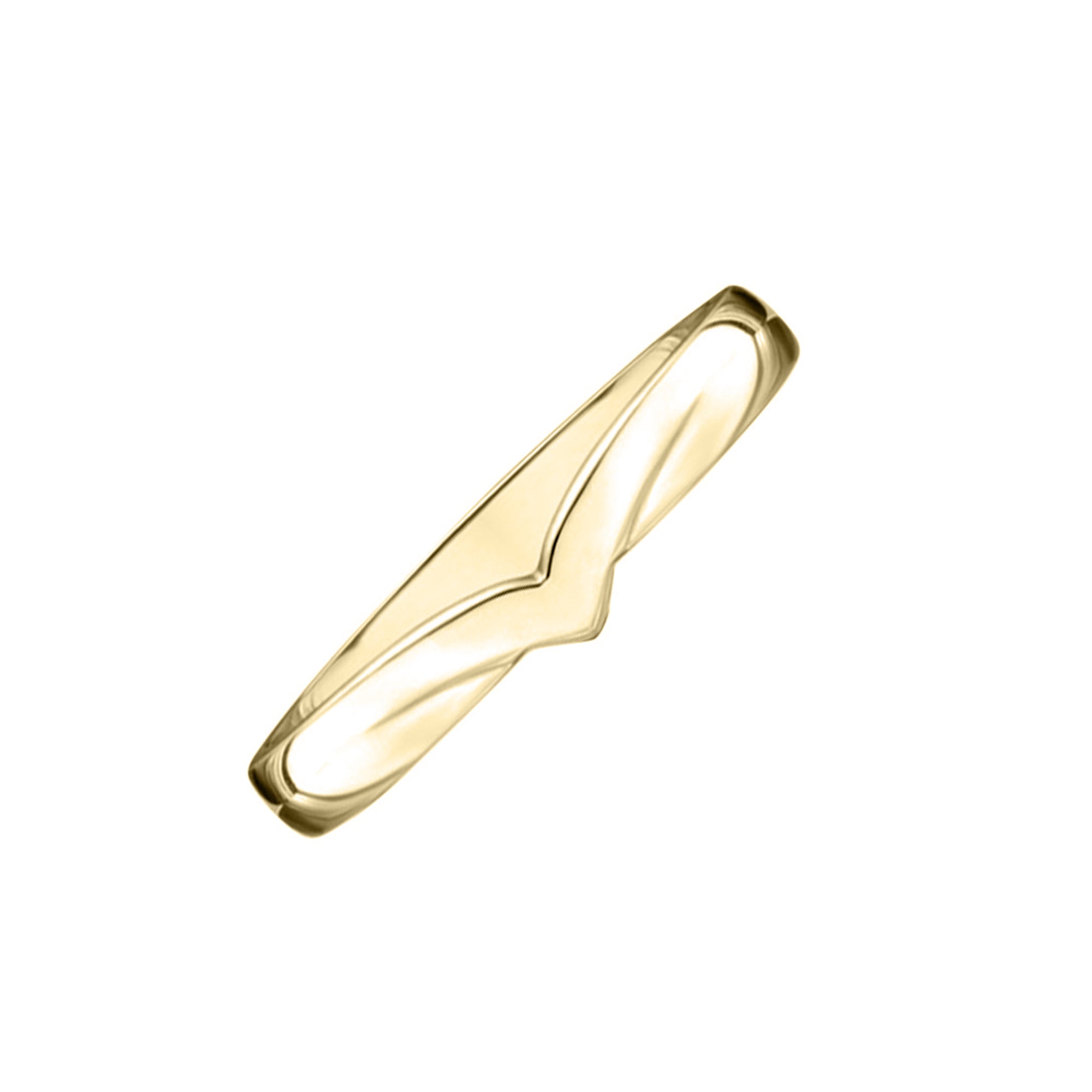 Ladies gold shaped wedding ring 