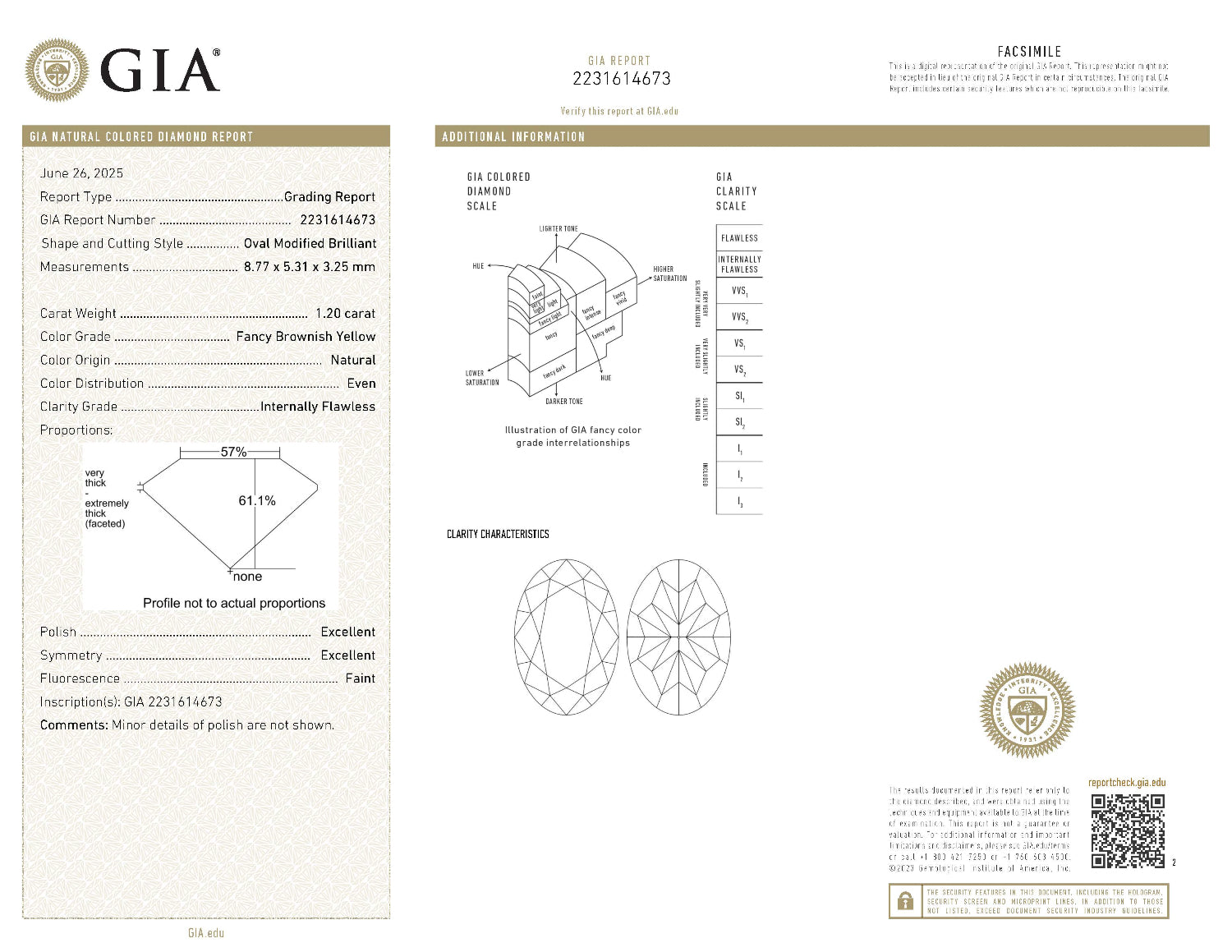 GIA diamond grading report with detailed analysis and certification.