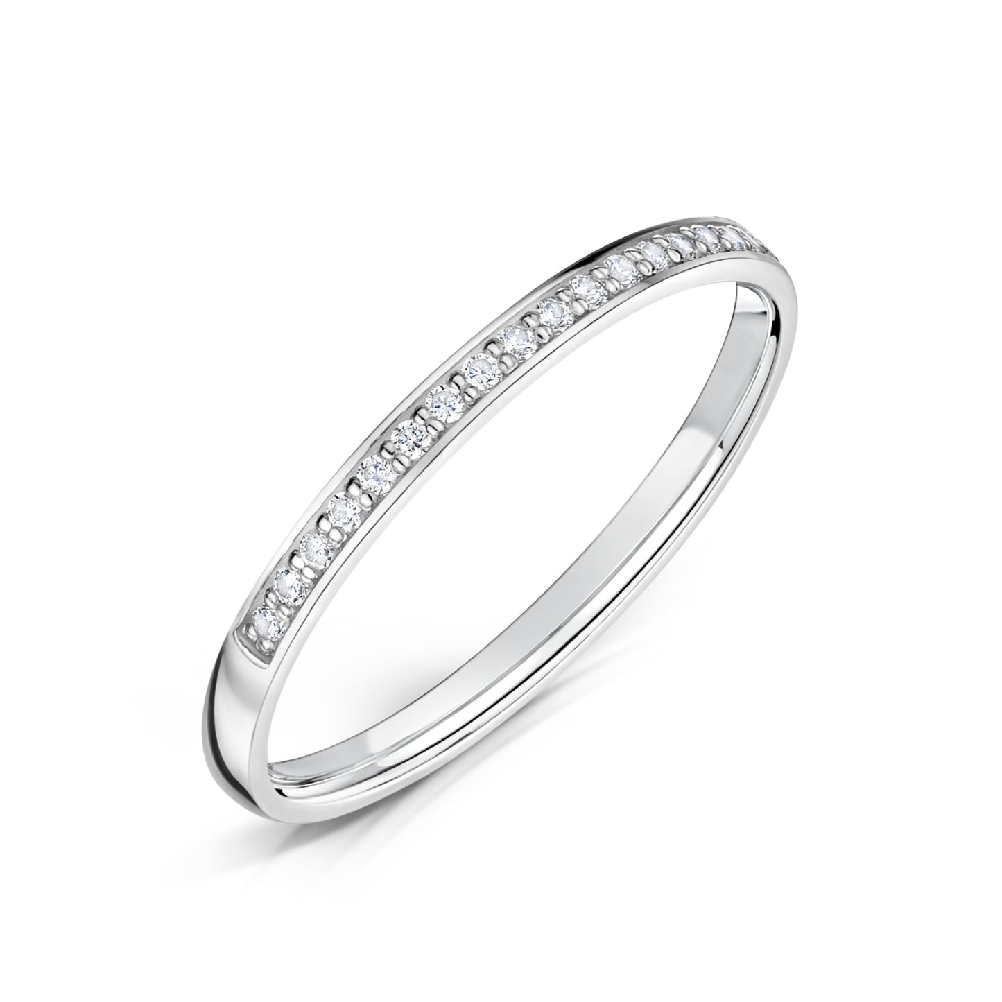 1.5mm Platinum Eternity Ring - Grain Set