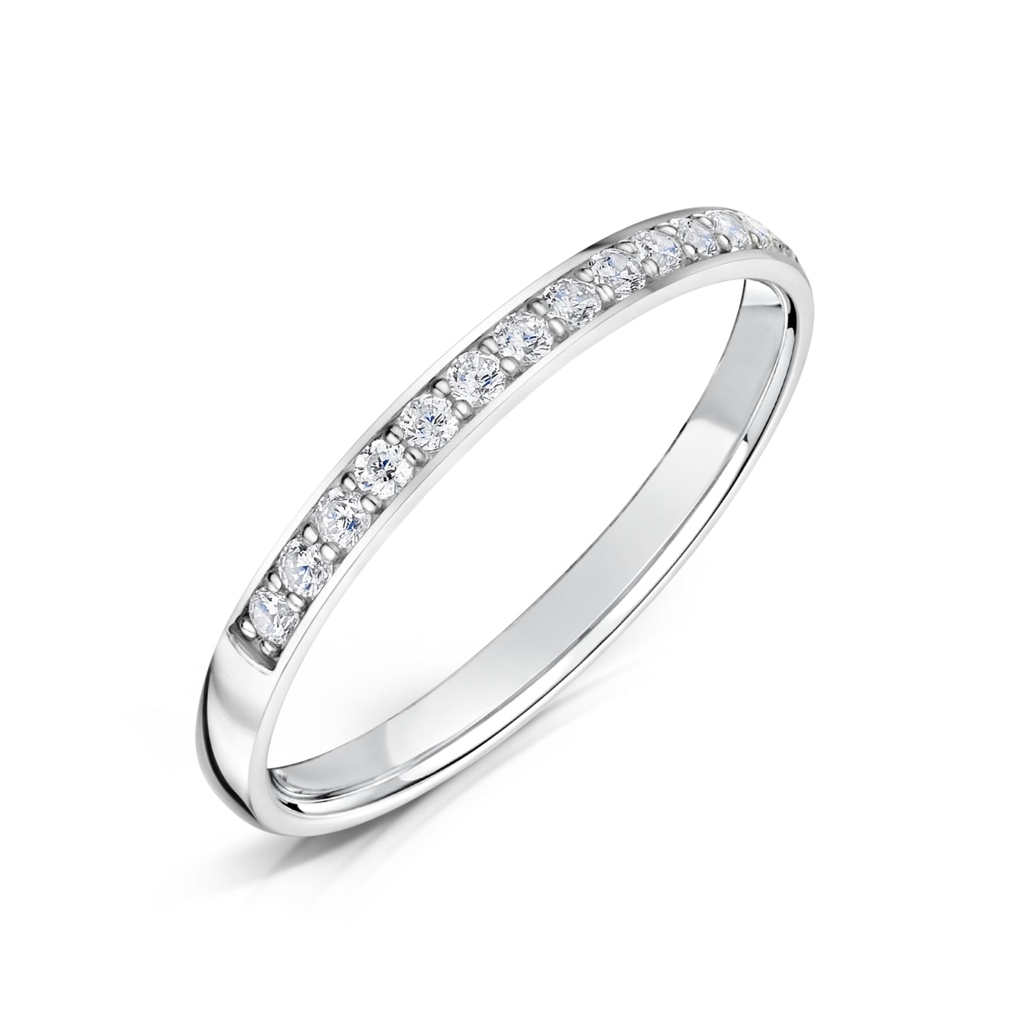 2.0mm Platinum Eternity Ring - Grain Set