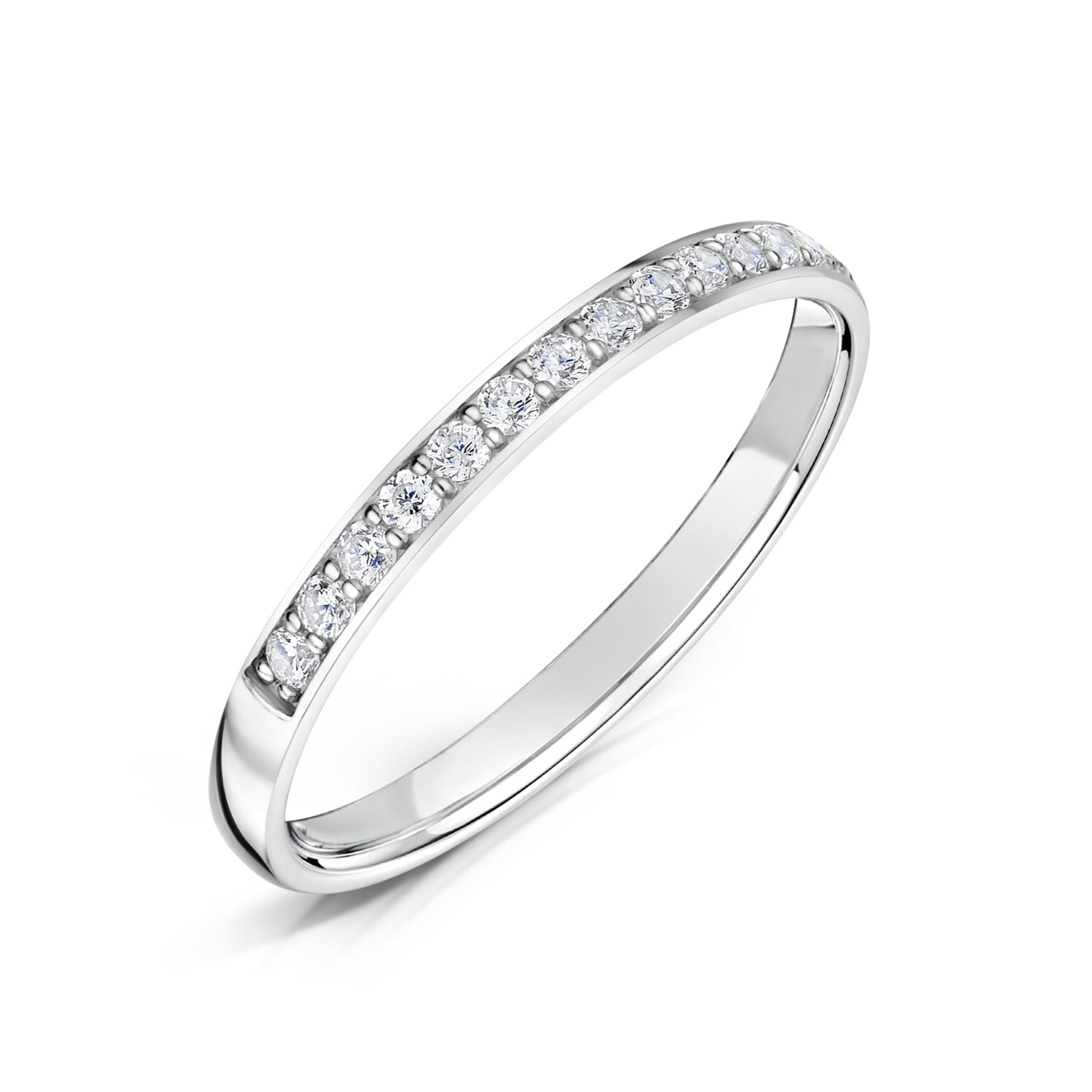 2.0mm Platinum Eternity Ring - Grain Set