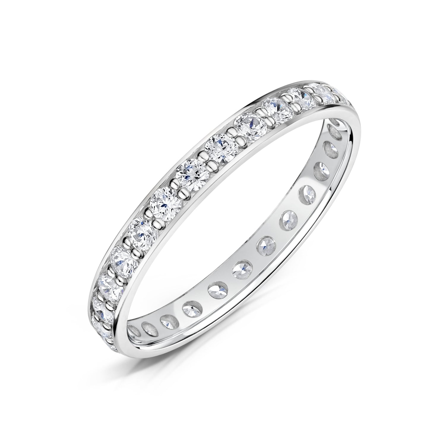 2.5mm Platinum Eternity Ring - Grain Set