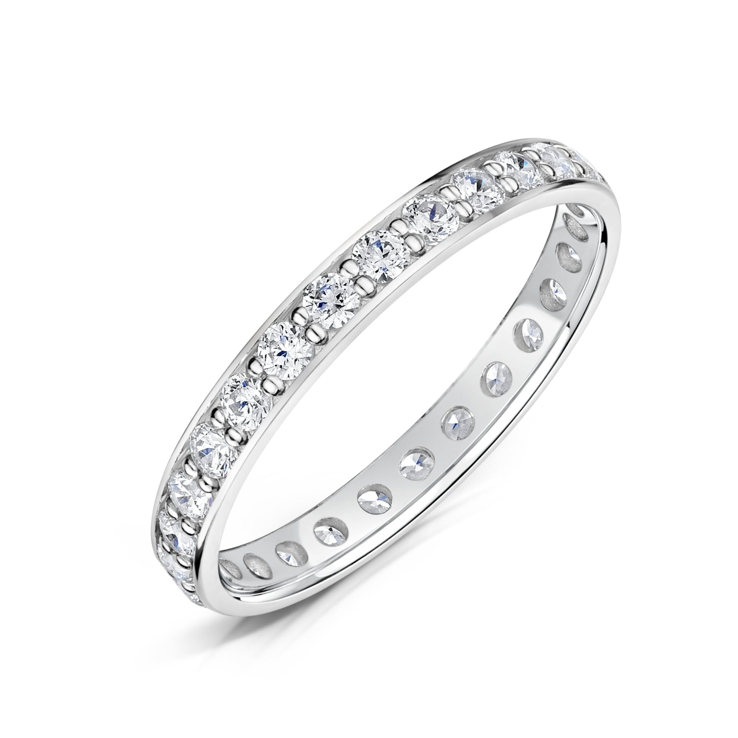 2.5mm Platinum Eternity Ring - Grain Set