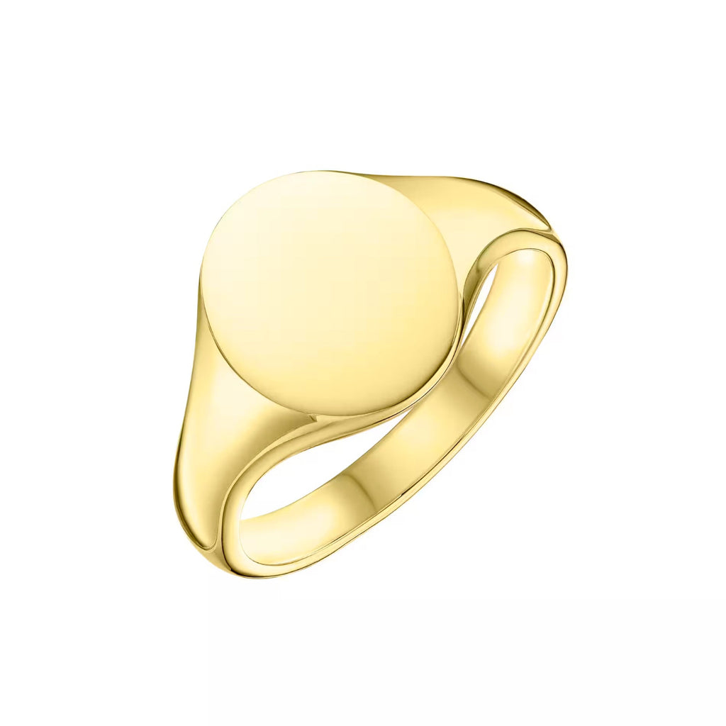 Classic gold oval signet ring UK luxury