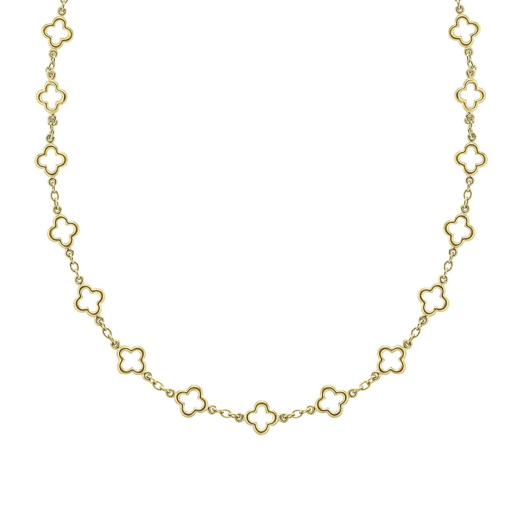 Clover Station Necklace on a white background 