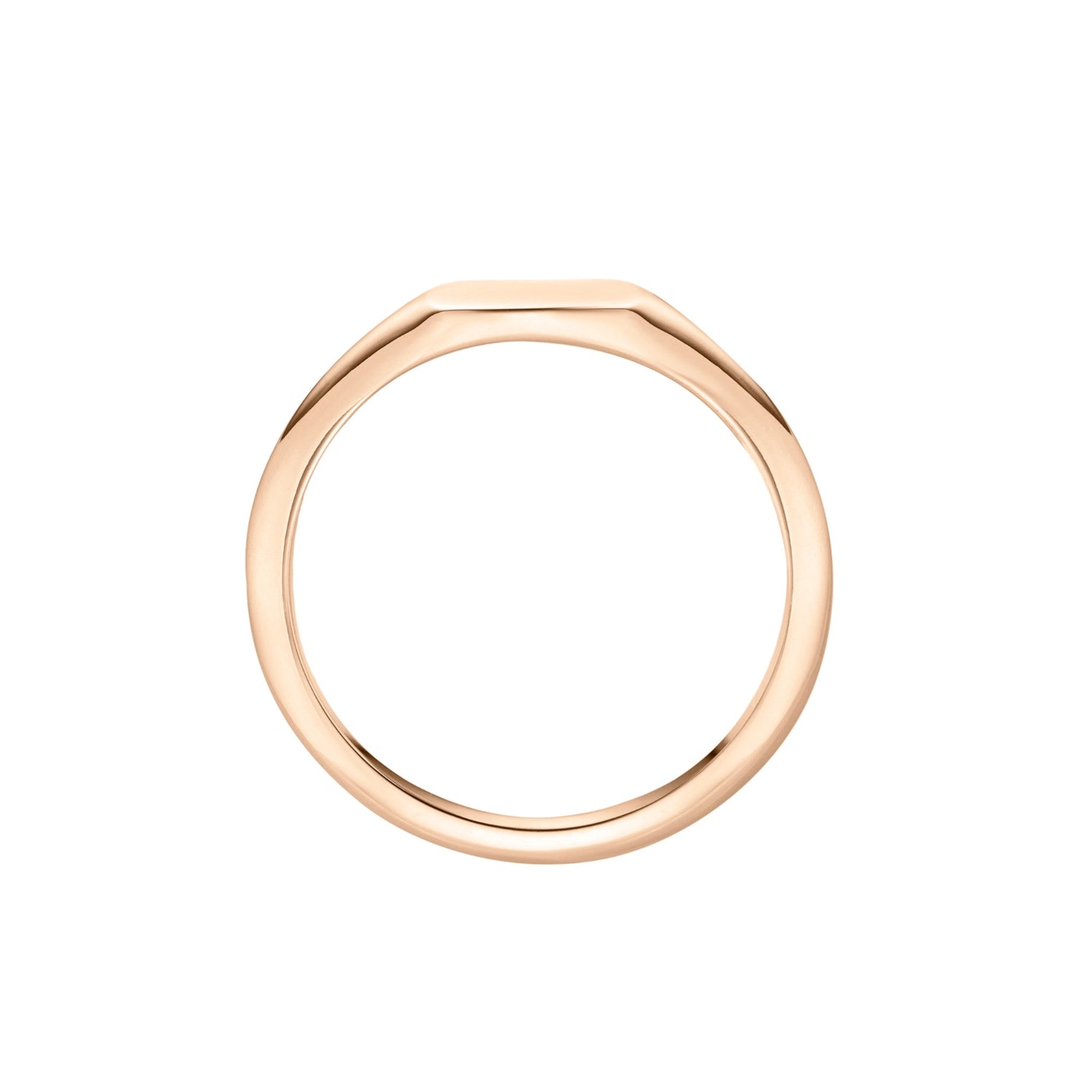 Customised Rose Gold Signet Ring - Side