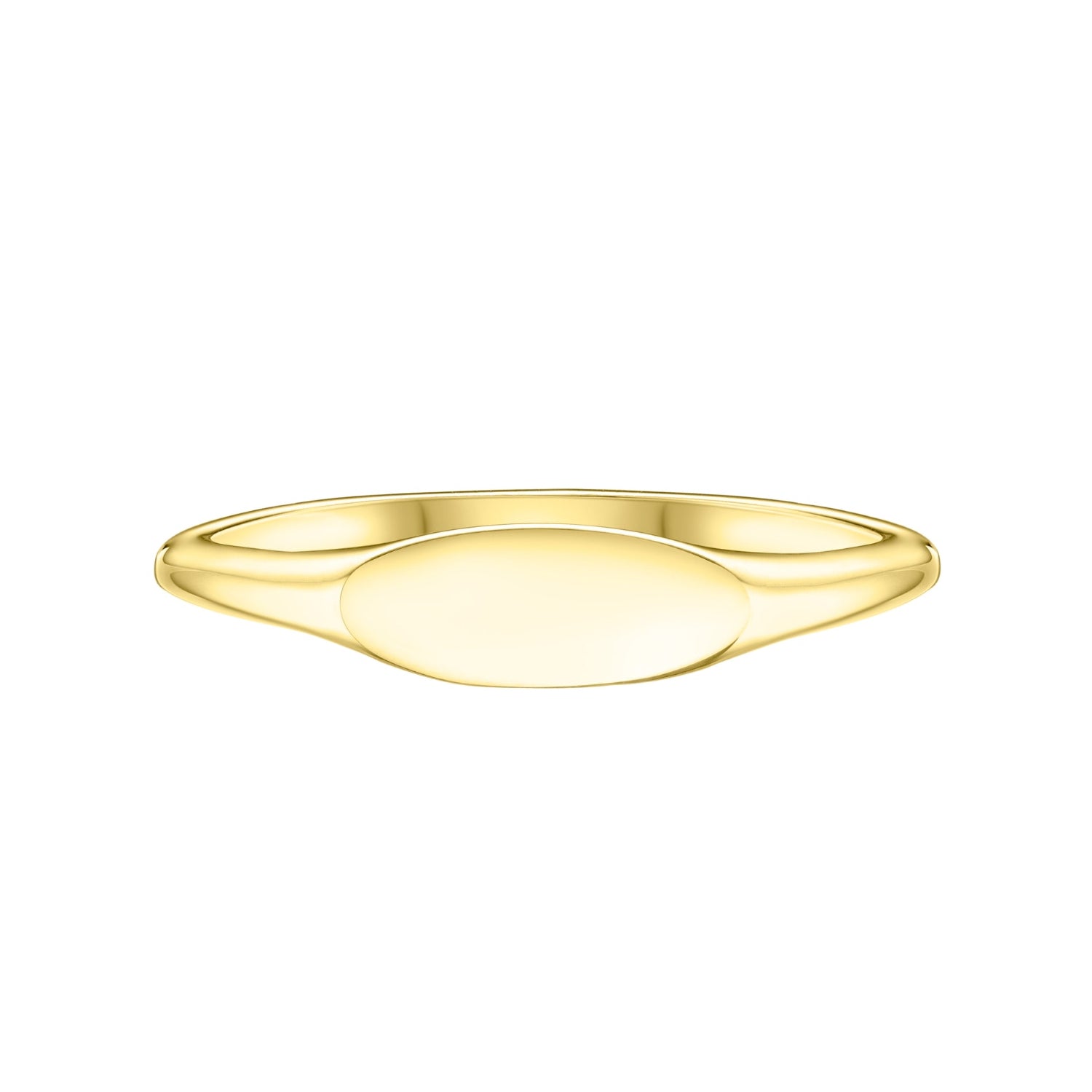 Dainty Oval Signet Ring in 18ct yellow gold