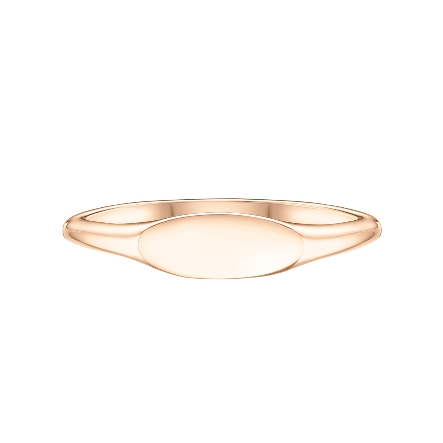Dainty oval gold signet ring handmade UK
