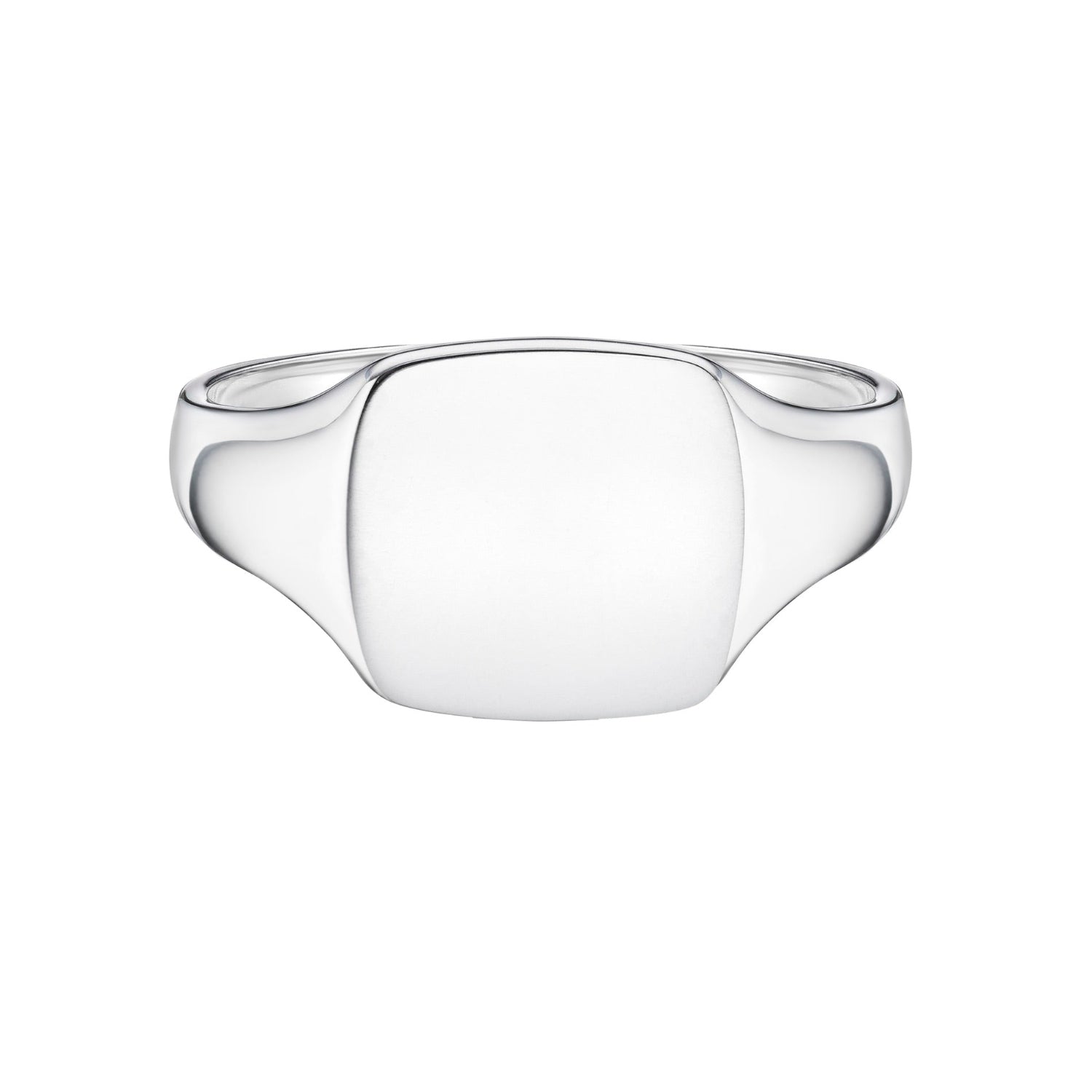 Engravable platinum signet ring for men UK