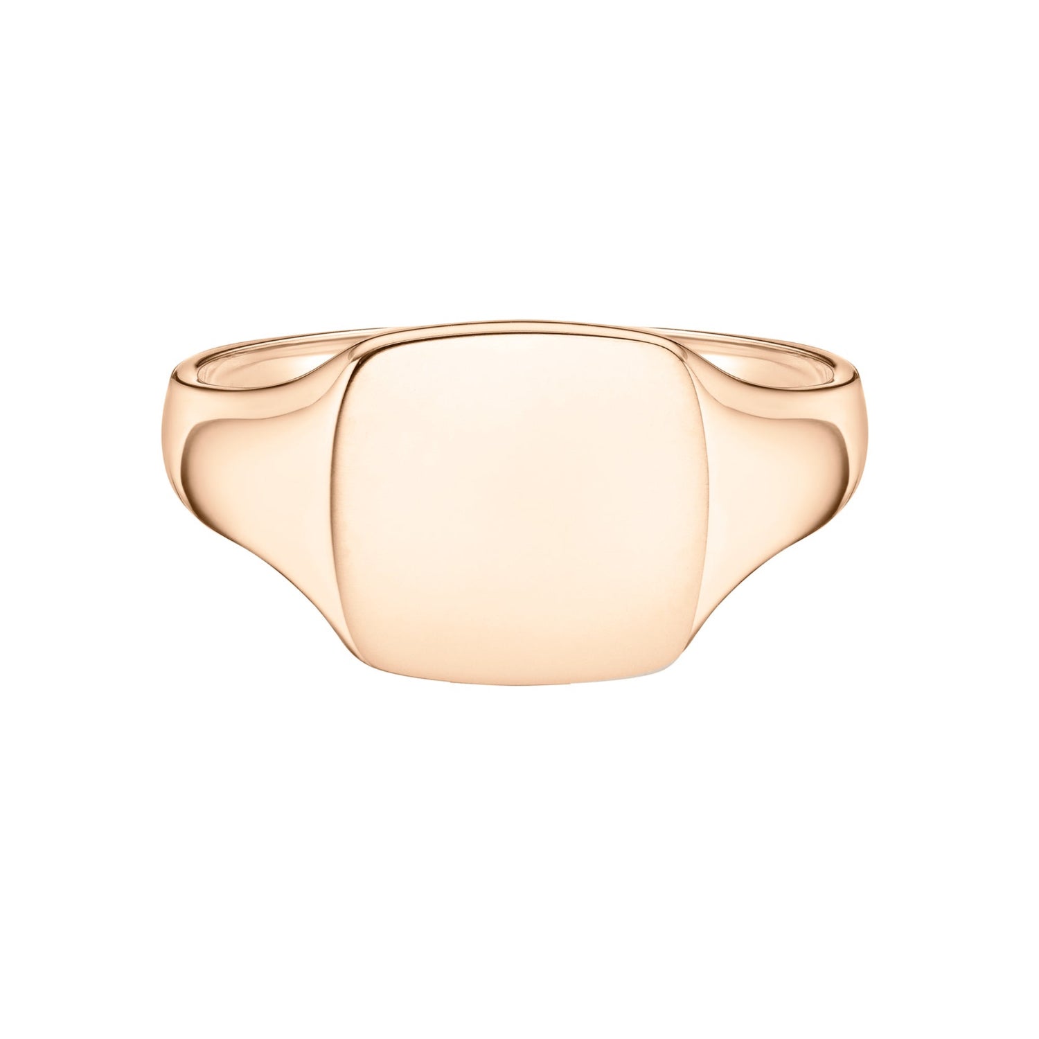 Engravable rose gold signet ring for men UK