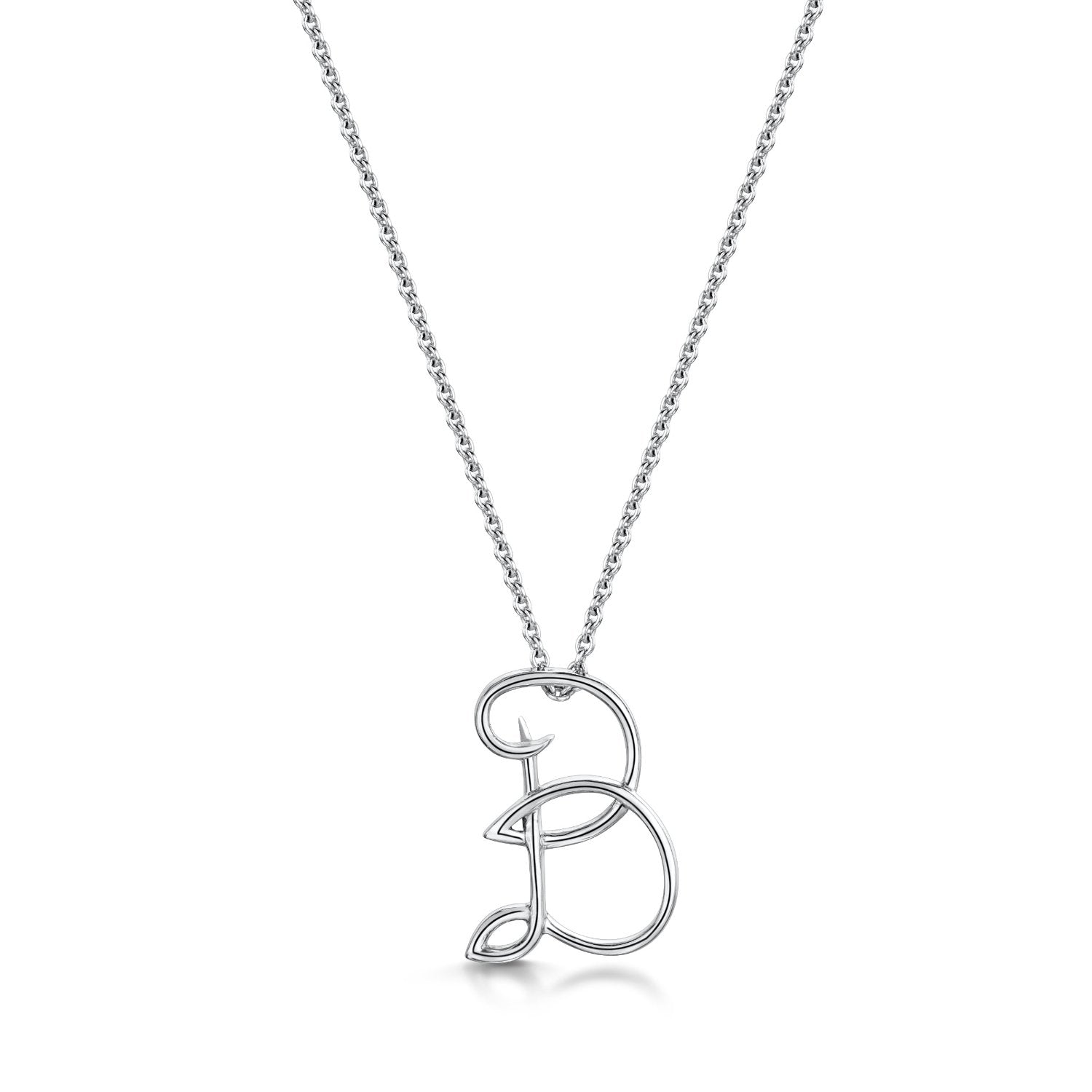 Letter B Initial Pendant & Chain