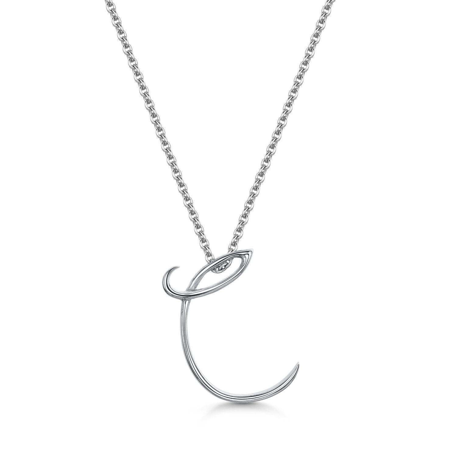 Letter C Initial Pendant & Chain
