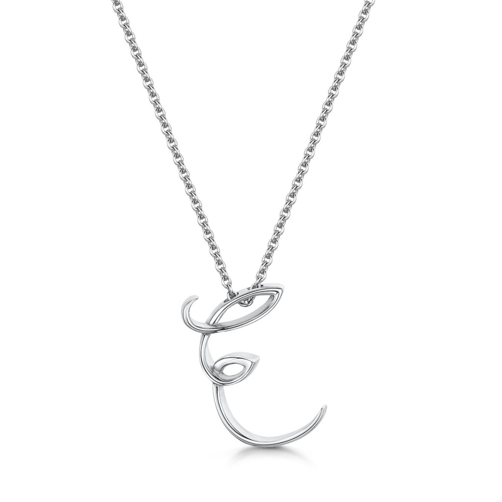 Letter E Initial Pendant & Chain