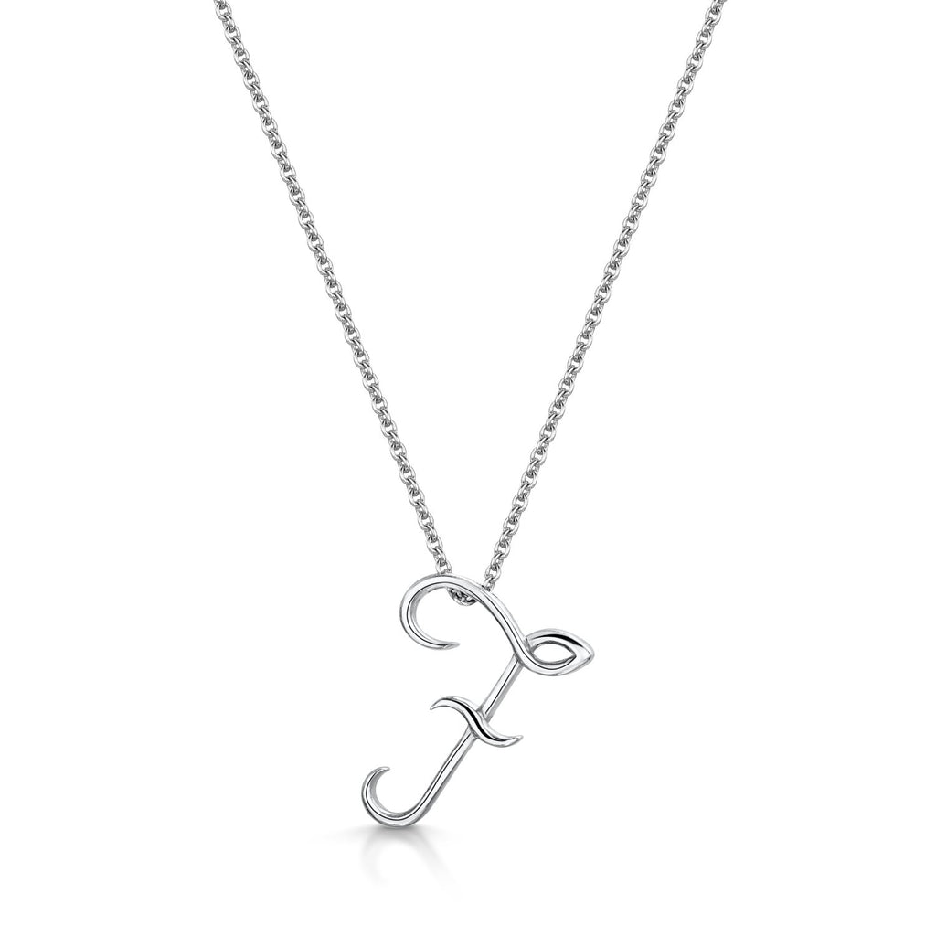Letter F Initial Pendant & Chain