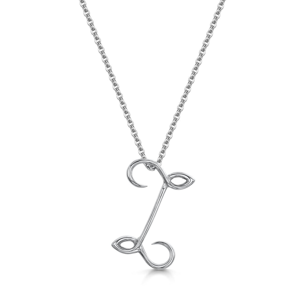 Letter I Initial Pendant & Chain