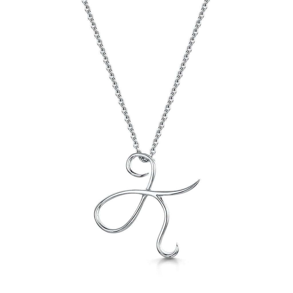 Letter K Initial Pendant & Chain