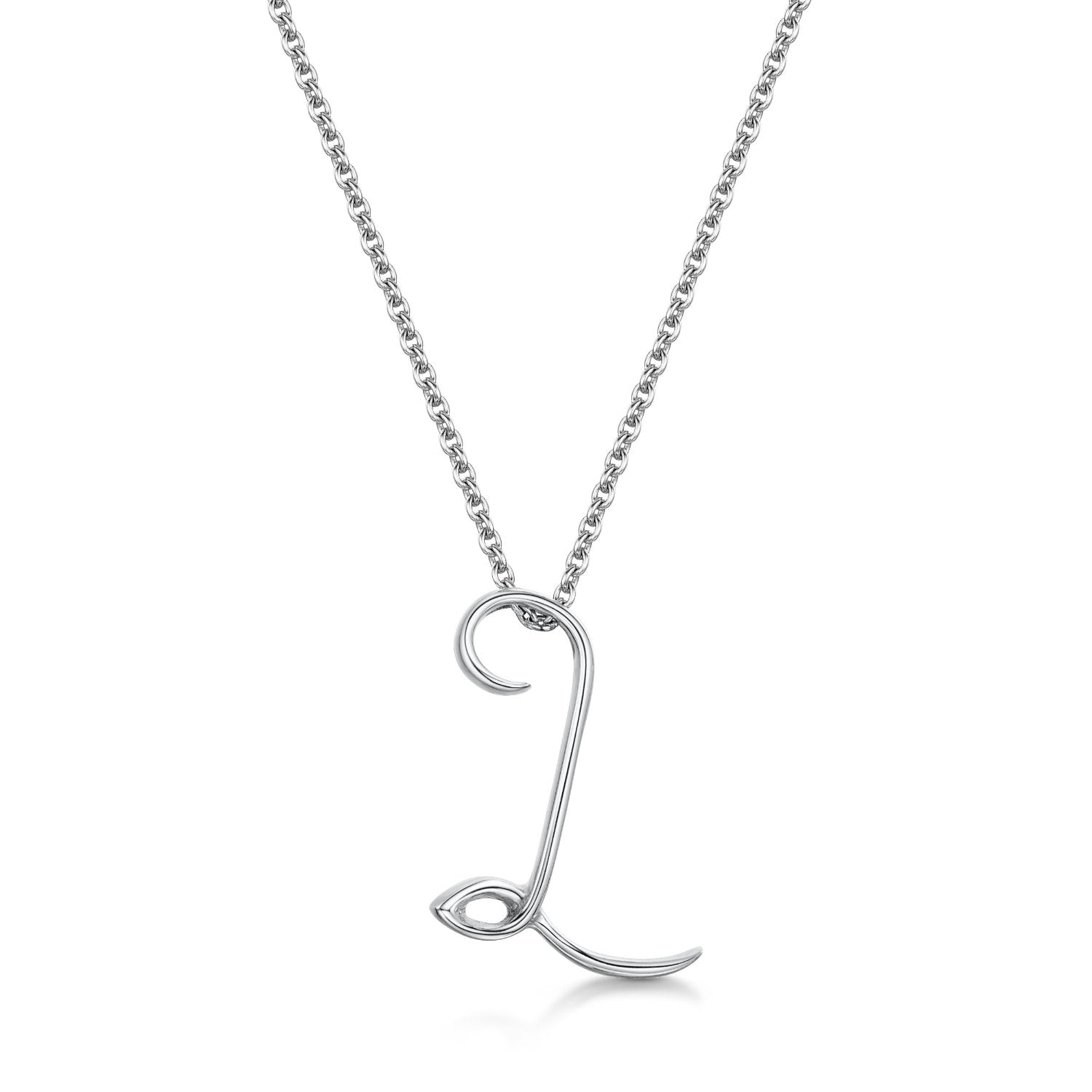 Letter L Initial Pendant & Chain