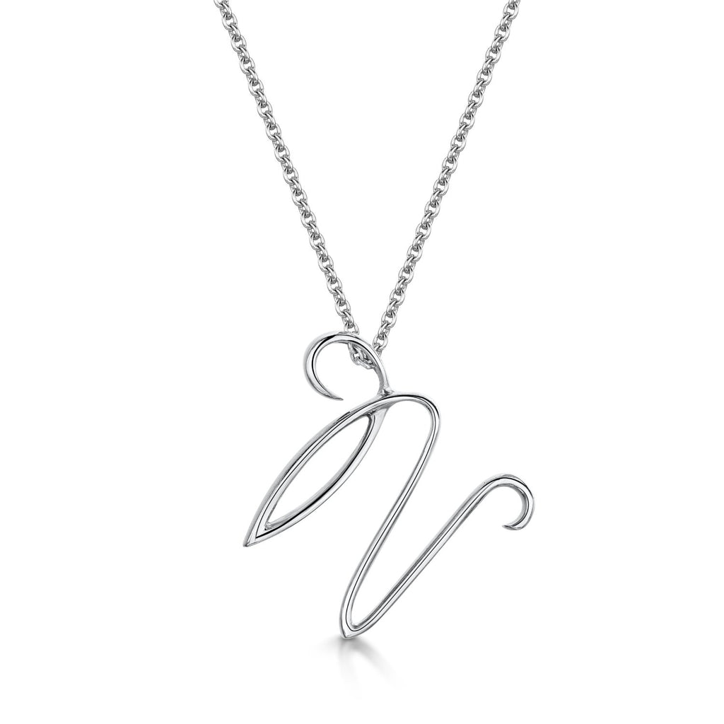 Letter N Initial Pendant & Chain