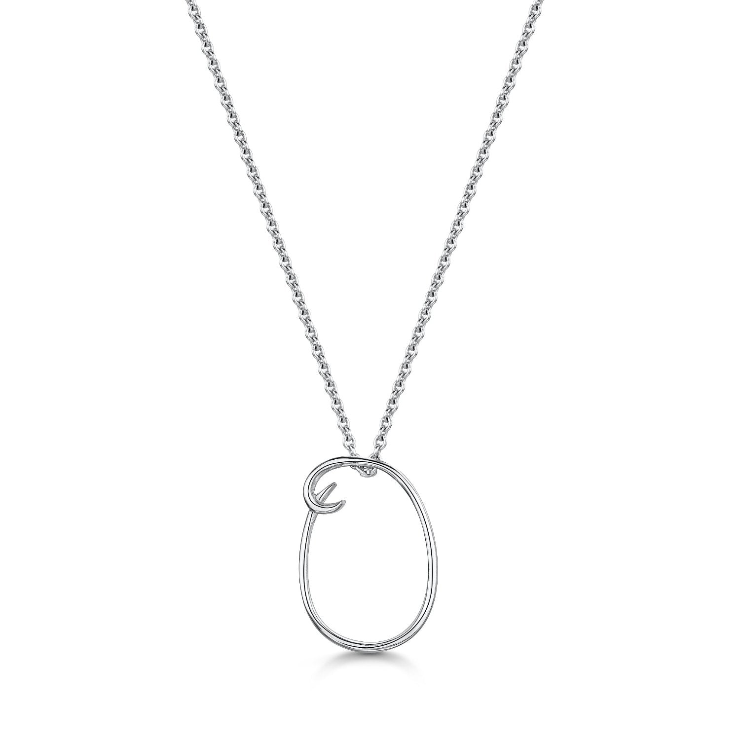 Letter O Initial Pendant & Chain