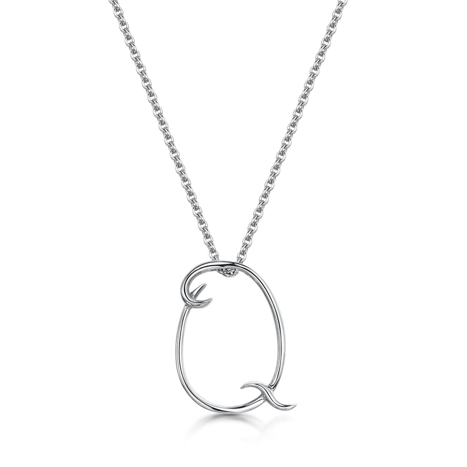 Letter Q Initial Pendant & Chain