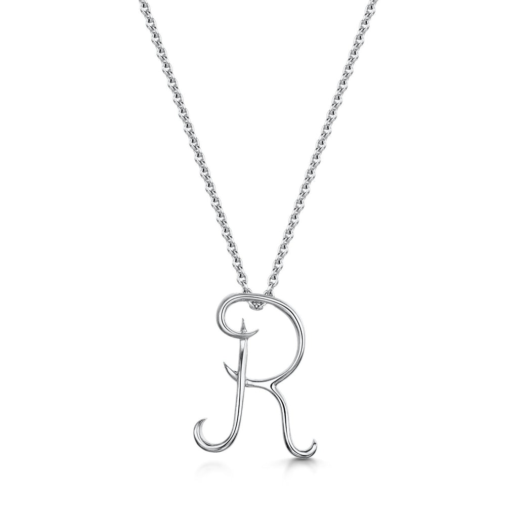 Letter R Initial Pendant & Chain