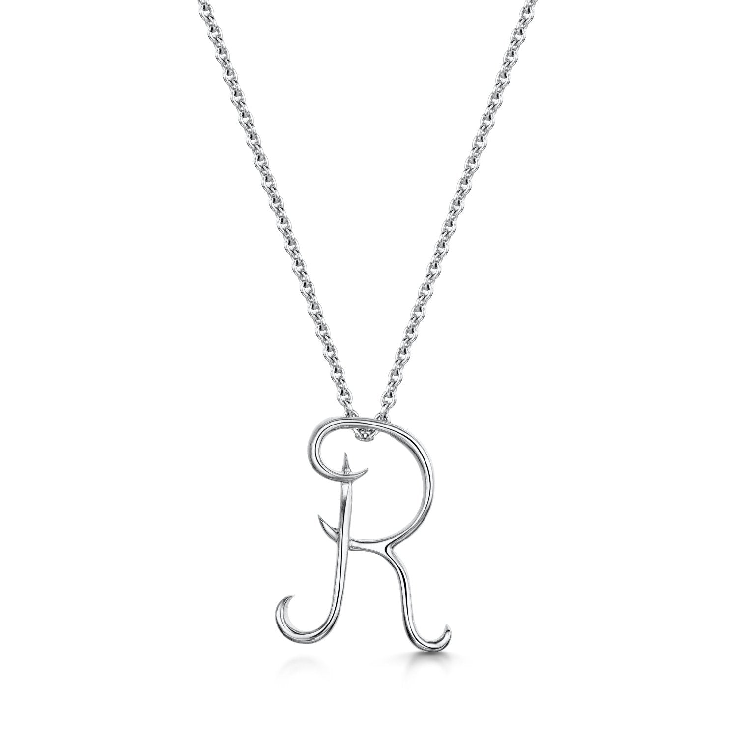 Letter R Initial Pendant & Chain