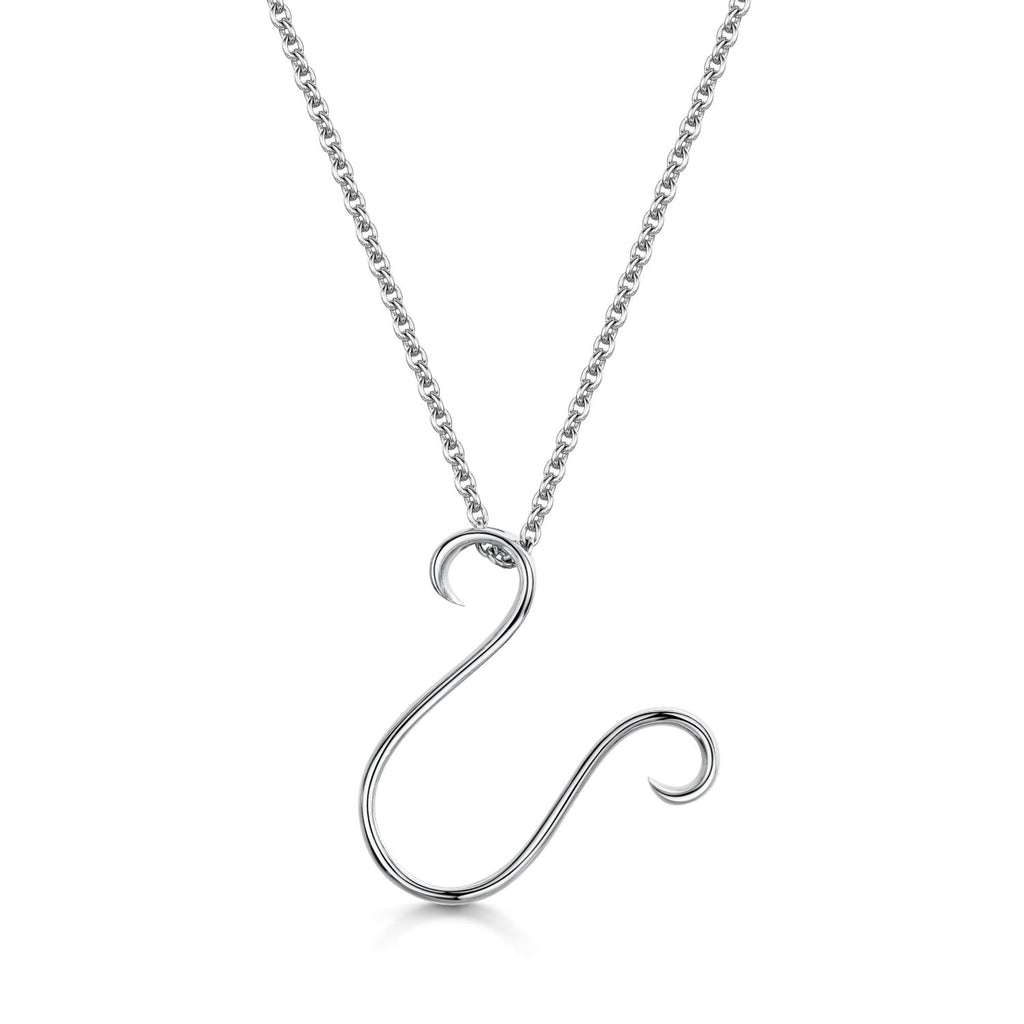 Letter U Initial Pendant & Chain