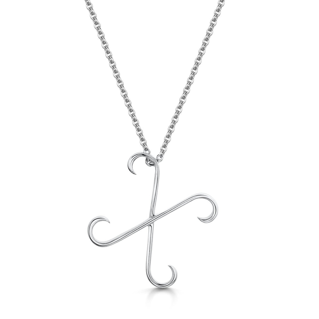 Letter X Initial Pendant & Chain
