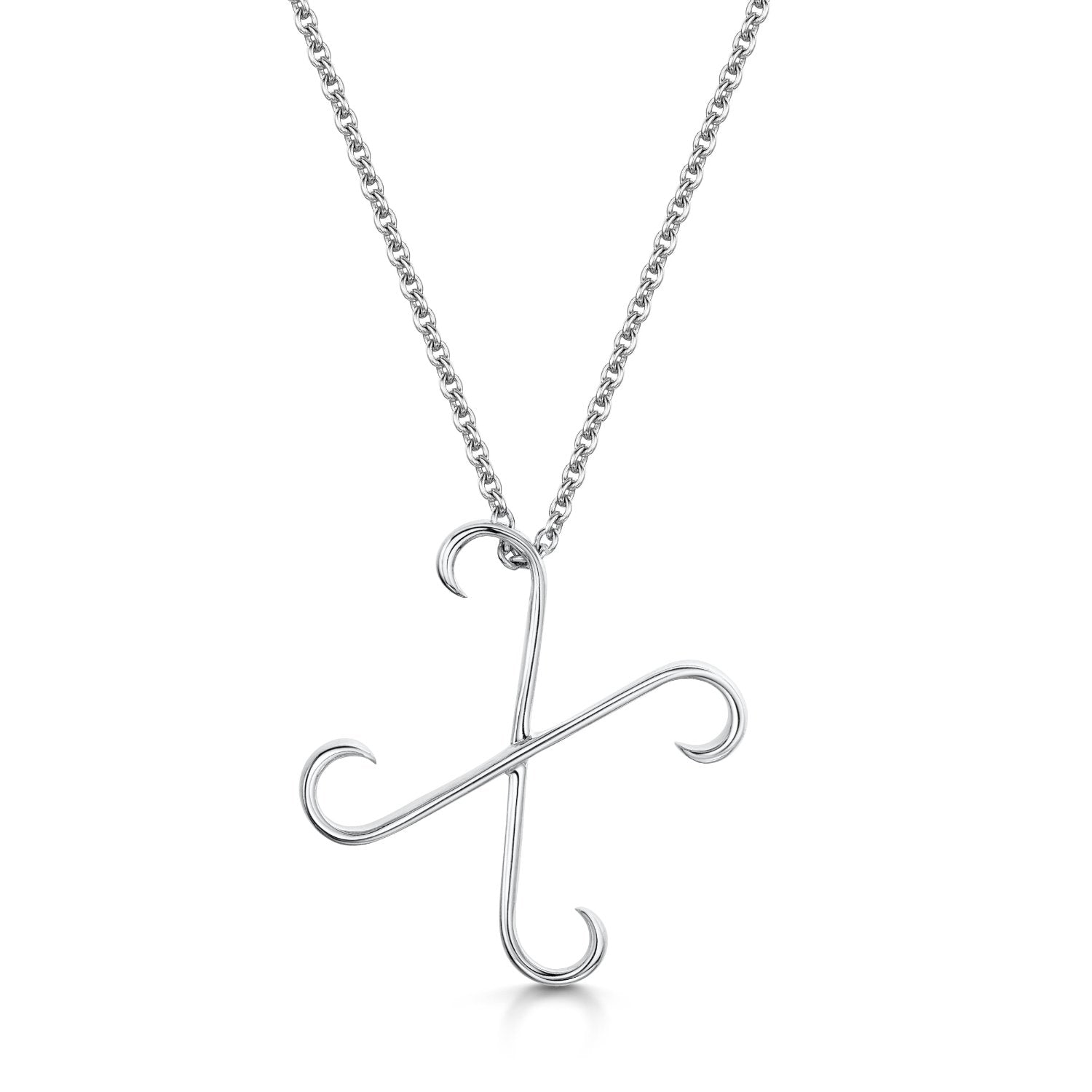 Letter X Initial Pendant & Chain