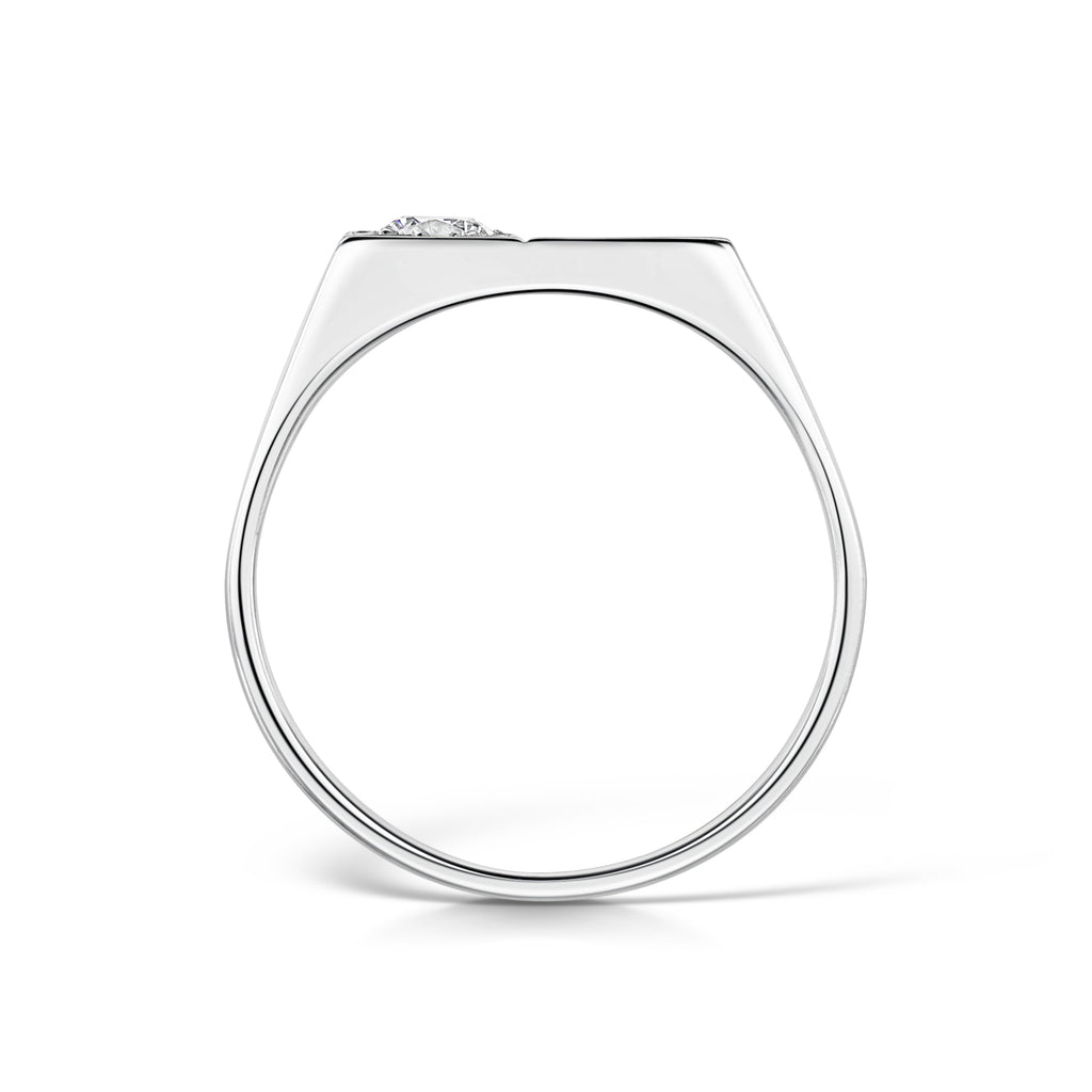 Men’s Modern Diamond Signer Ring Side 