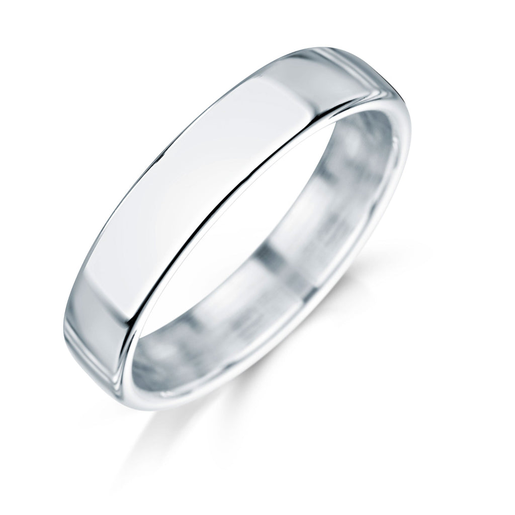 Mens Comfort Fit 5mm Platinum Wedding Band