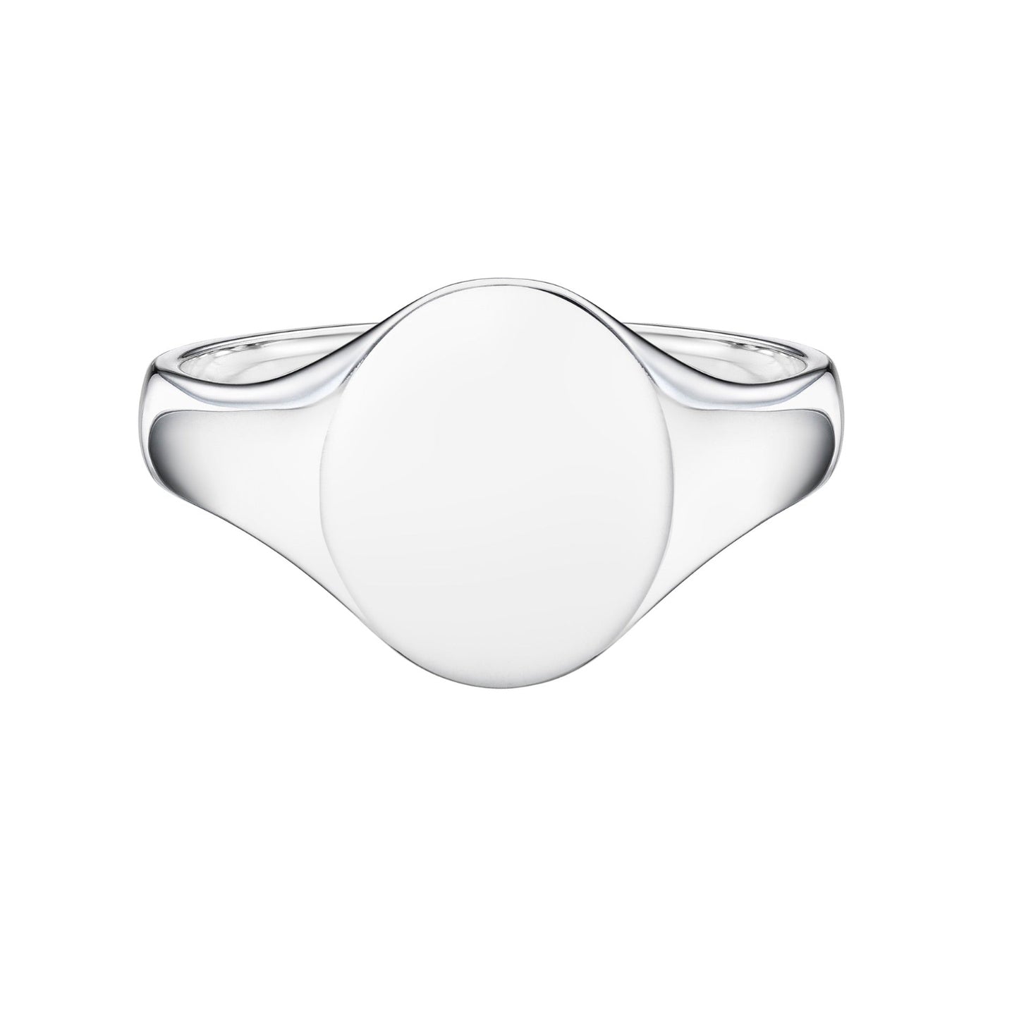 Mens platinum oval signet ring 