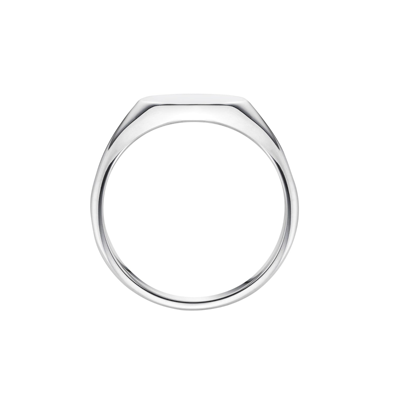 Mens platinum oval signet ring for engraving 