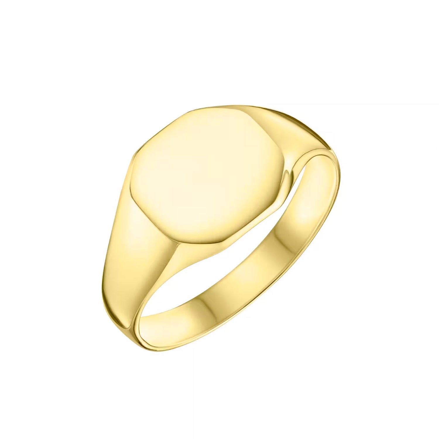 Modern luxury gold signet ring for men