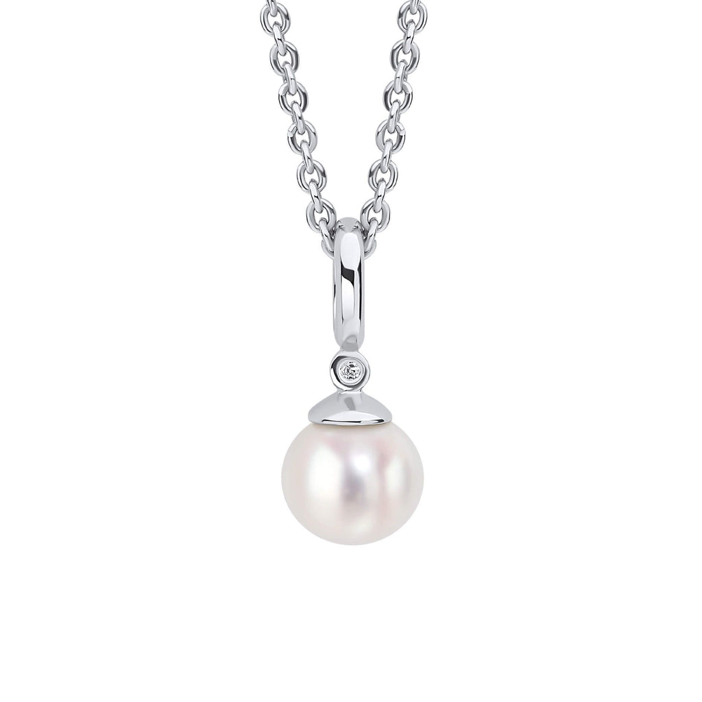 Children's Single Pearl Drop Pendant on chain.