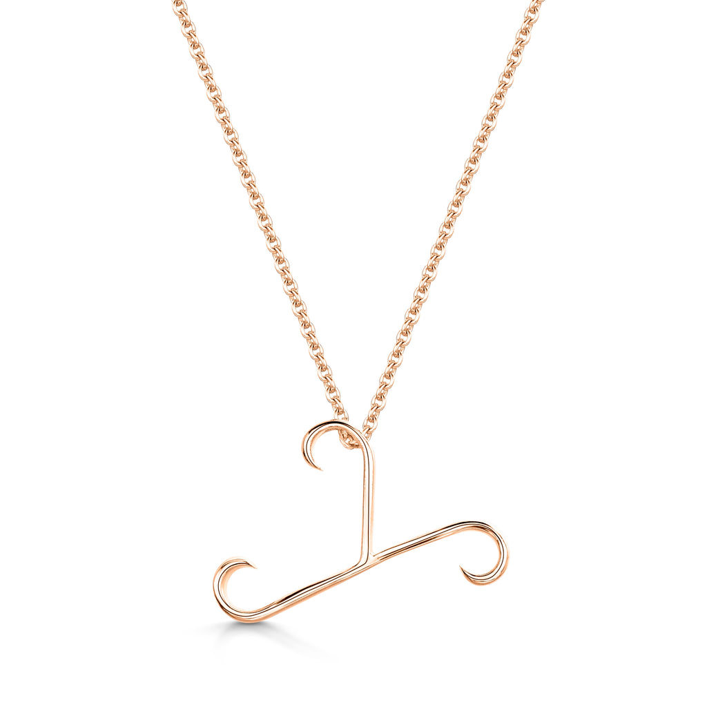 Rose Gold Letter Y Initial Pendant & Chain
