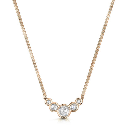 Rose Gold Rose Cut Diamond Necklace