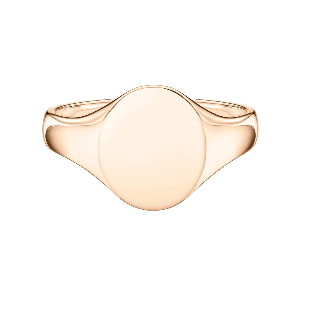 Rose Gold Signet Ring for Engraving 