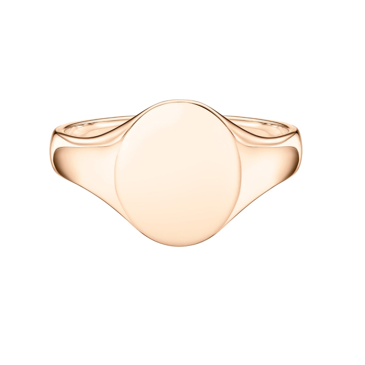 Rose Gold Signet Ring for Engraving 