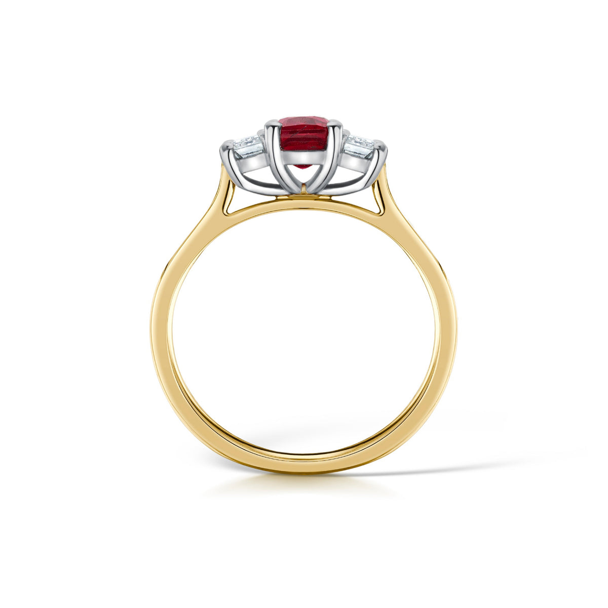 Ruby Diamond Stage Ruby & Diamond Trilogy Ring - Poppy Elder Fine Jewellery