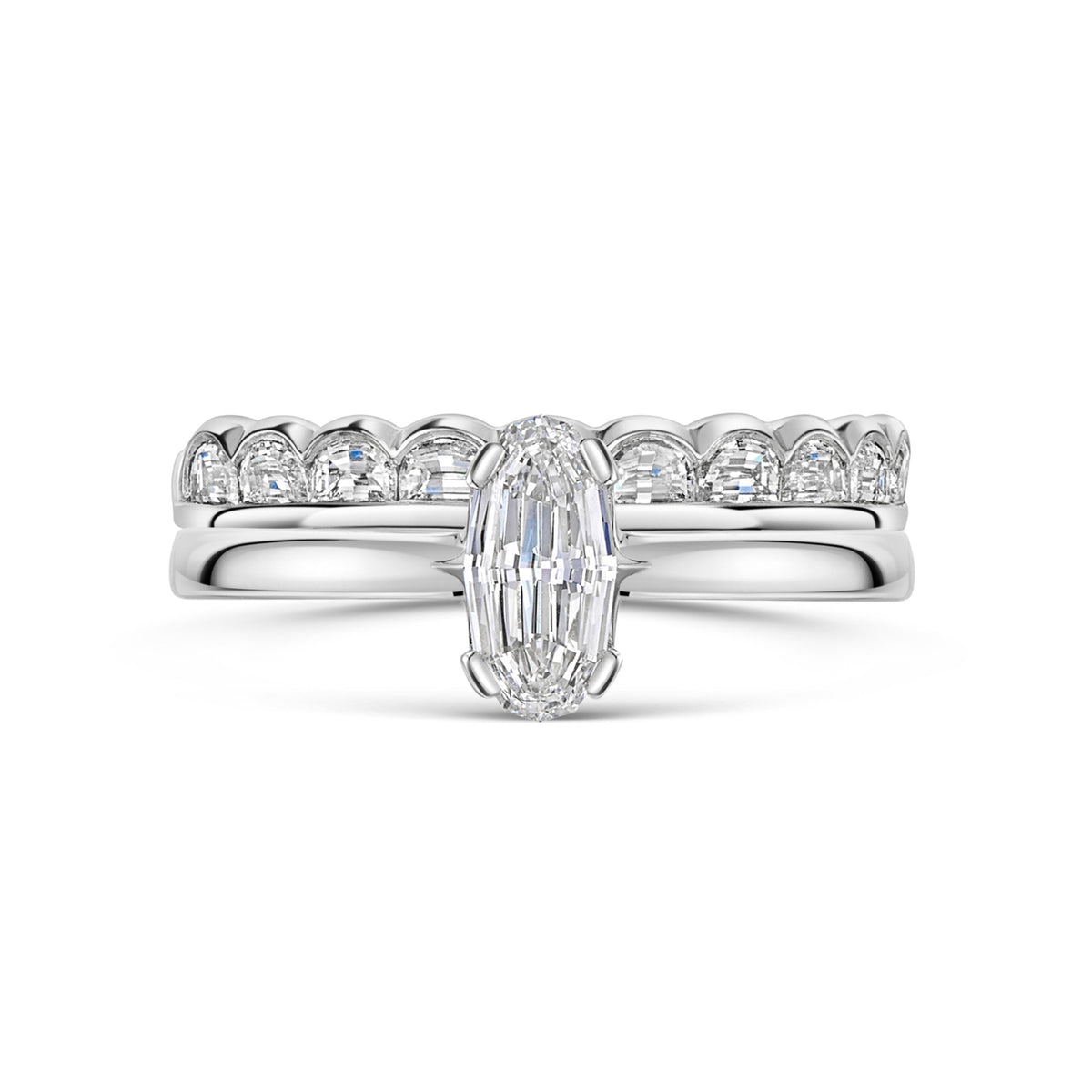 Step Cut Riing Oval Step Cut Diamond Engagement Ring | Poppy Elder Fine Jewellery