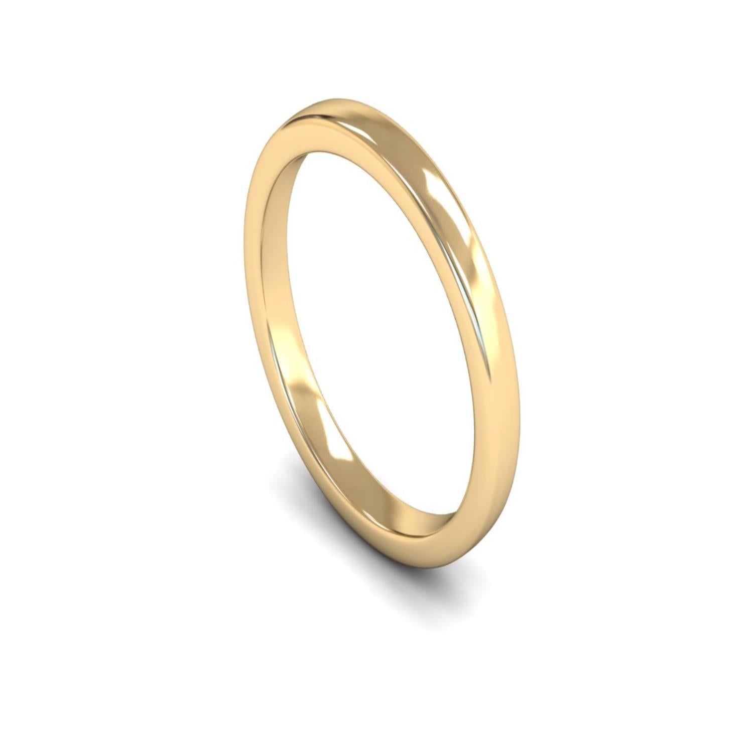 ladies yellow gold engagement match wedding ring - 2.5mm 3d render