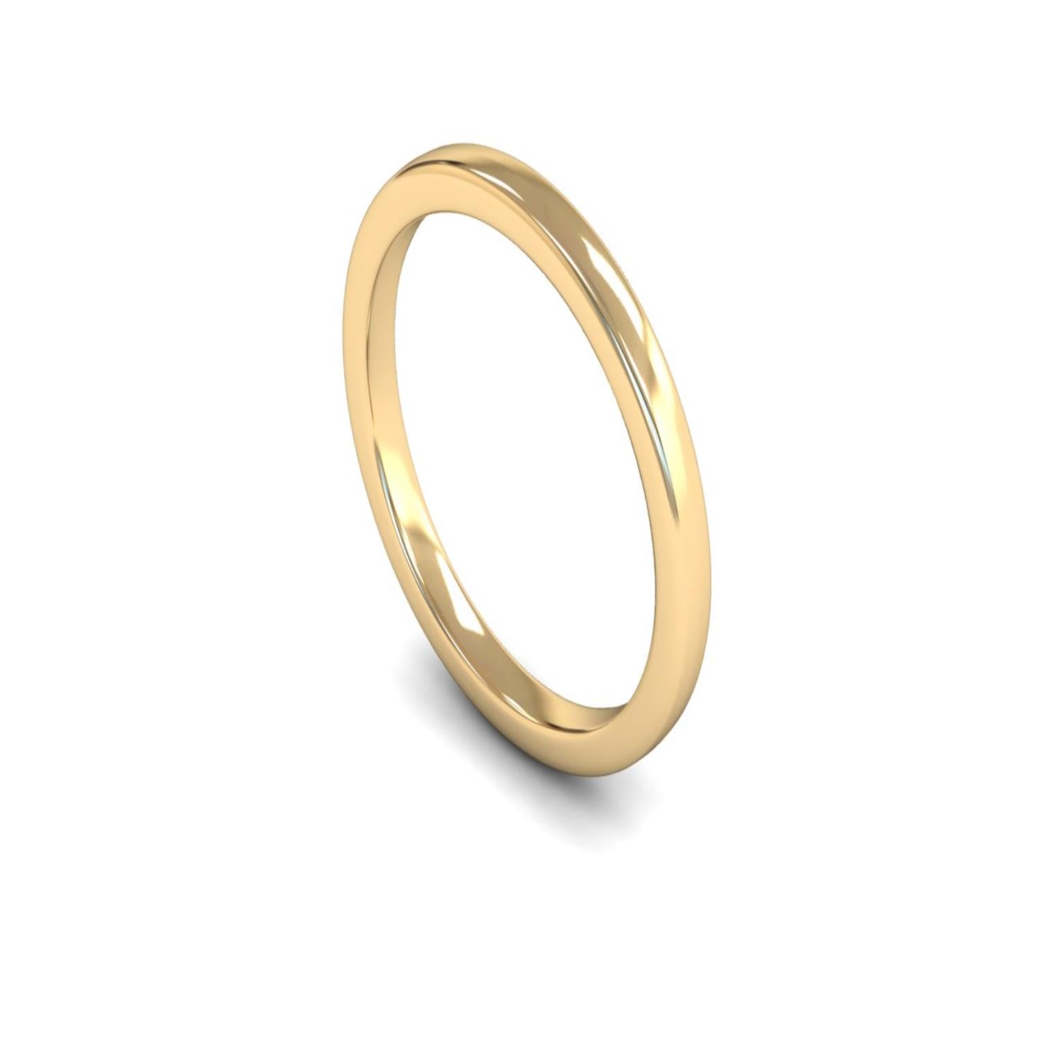 ladies yellow gold engagement match wedding ring - 2mm 3d render on white background 