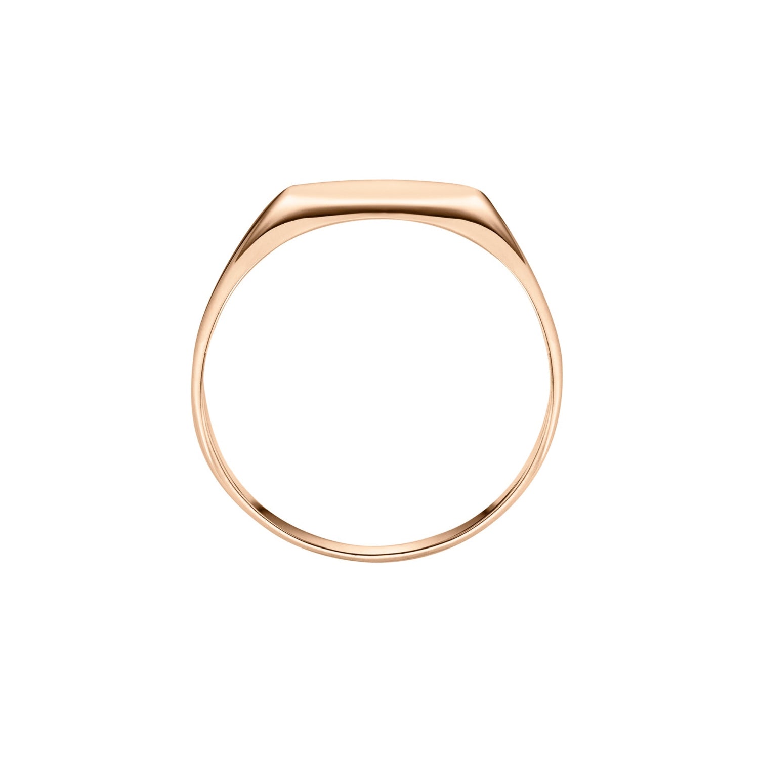 mens hexagon rose gold signet ring for engraving 