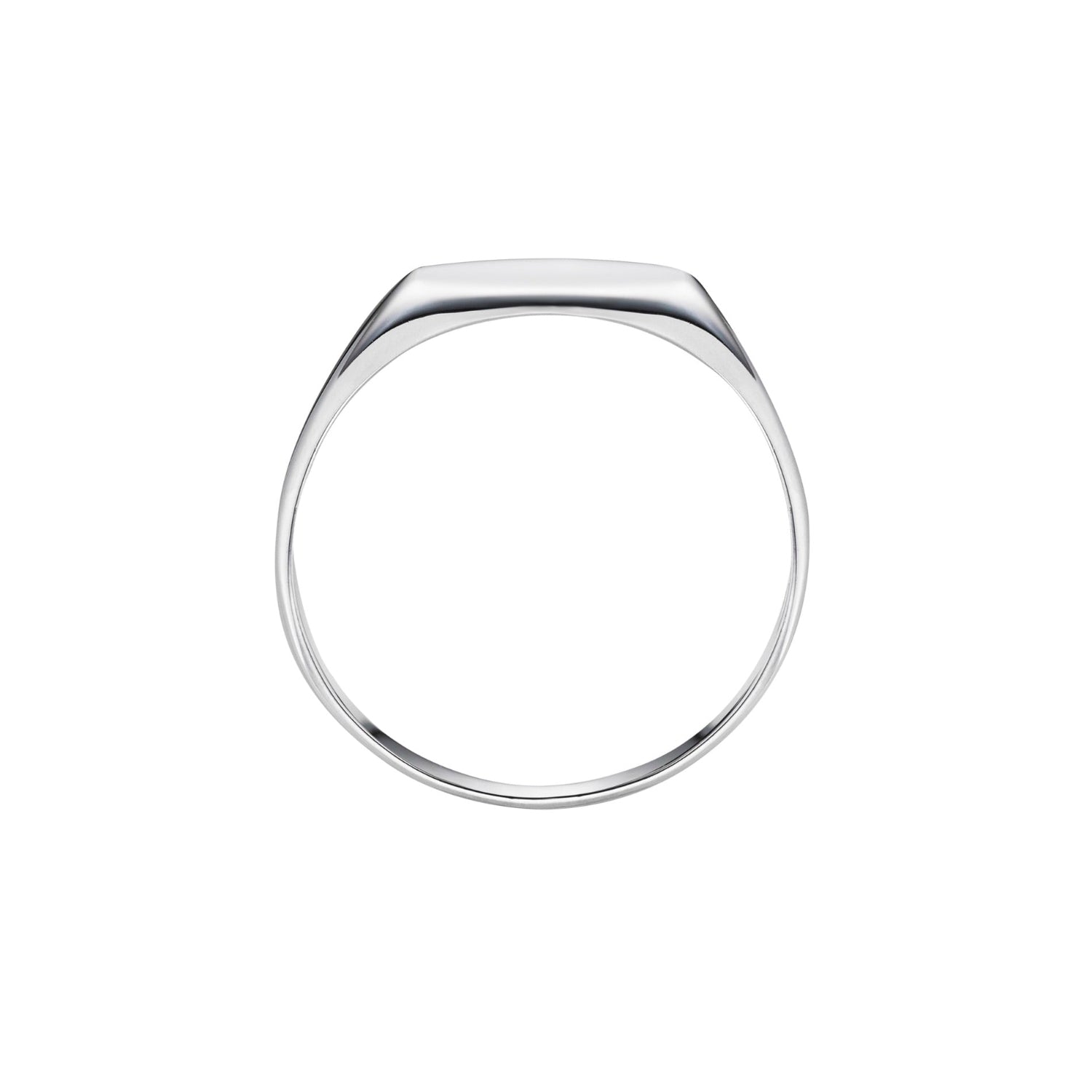 platinum hexagonal signet ring - UK made