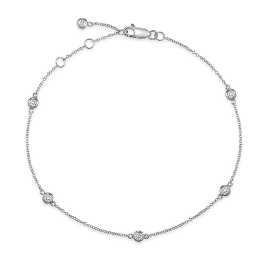 white gold diamonds by the yard bracelet on white background