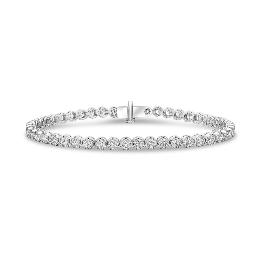 18ct White Gold Bracelet 5ct Diamond Tennis Style