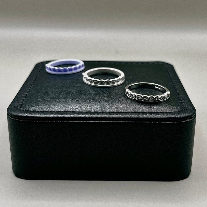 Half Moon Wedding Ring - Stages