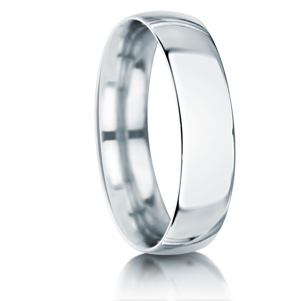Mens Classic 6mm Platinum Mens Classic 6mm Wide Platinum Wedding Ring
